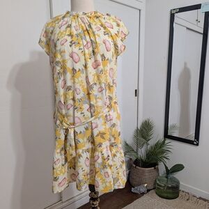 LC Lauren Conrad Yellow Floral Dress
